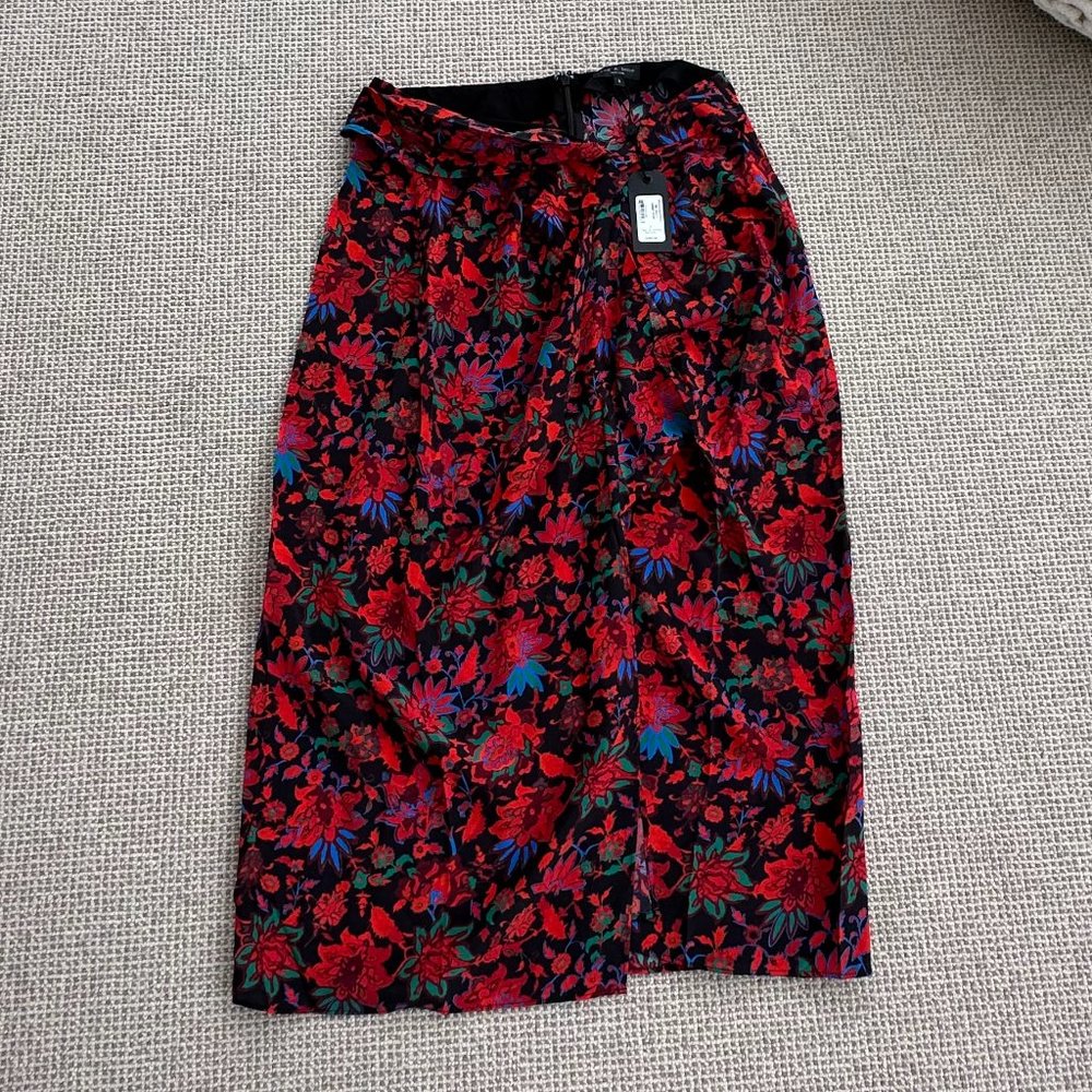 rag & bone silk floral skirt